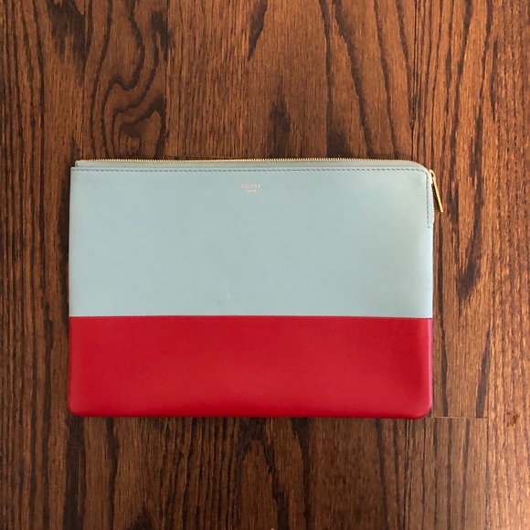 Celine Handbags - Celine color block clutch